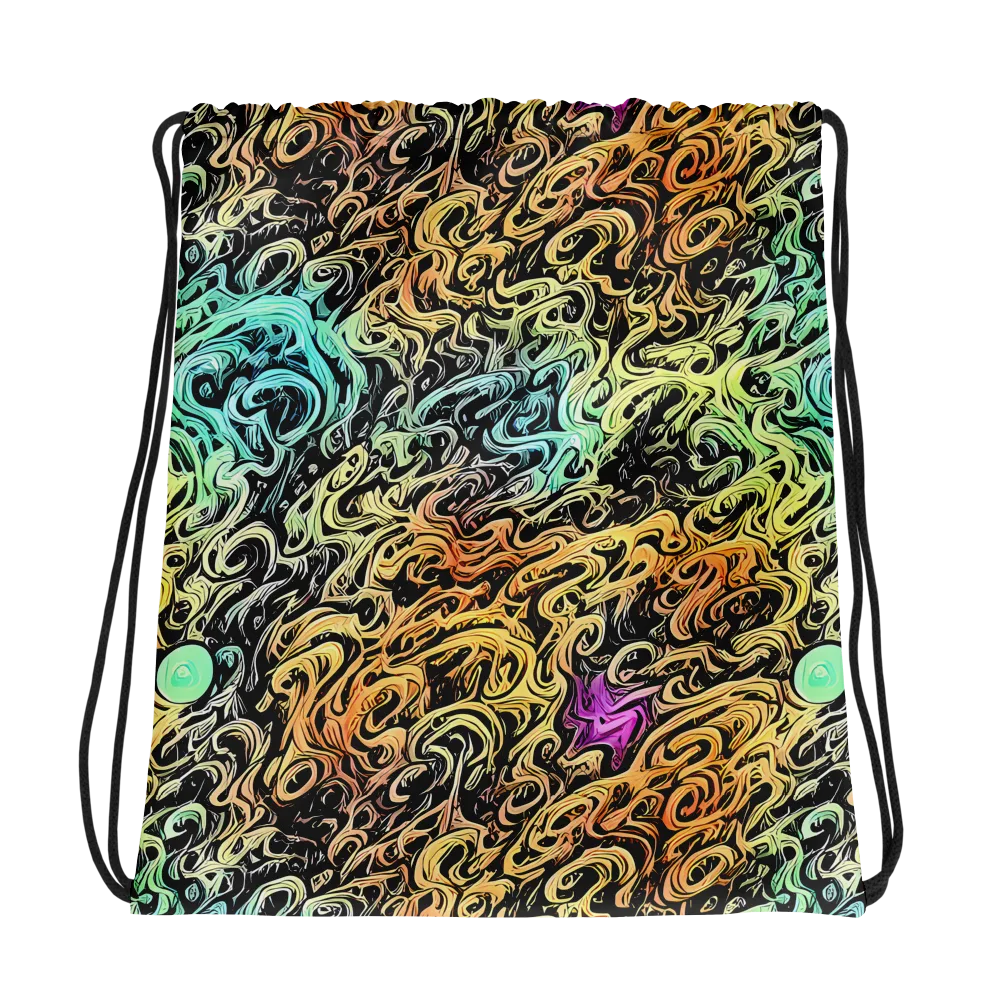 Blacklight Flux on Drawstring Bag — Photo
