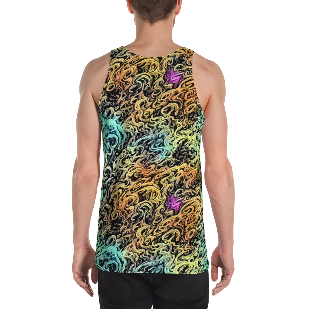 Blacklight Flux on Men's Tank Top — Back