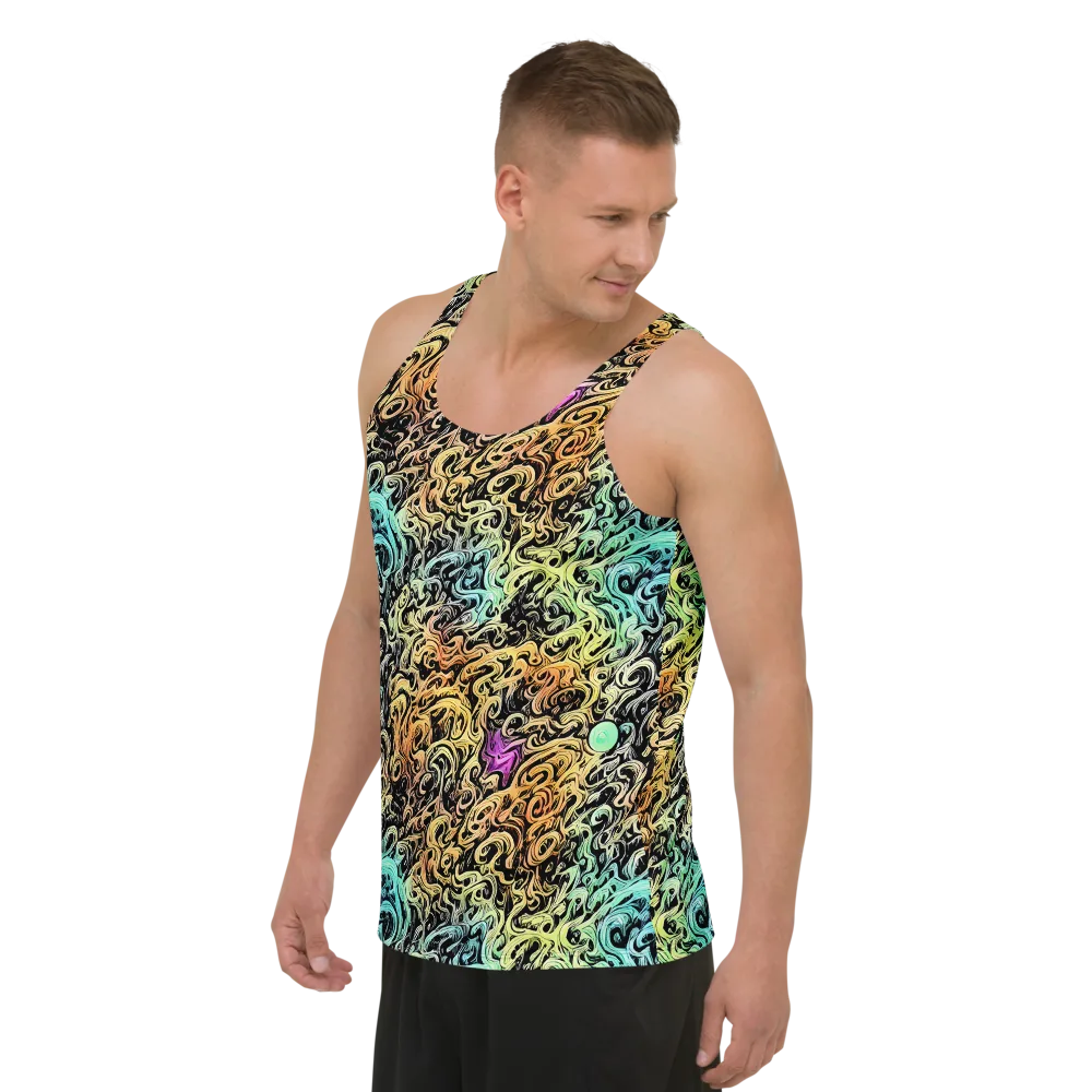 Blacklight Flux on Men's Tank Top — Left Front