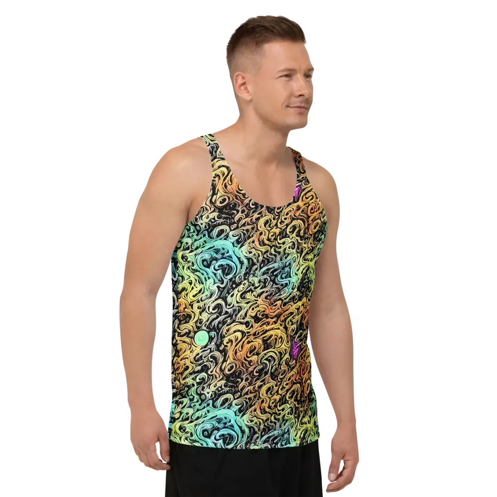 Blacklight Flux on Men's Tank Top — Right Front