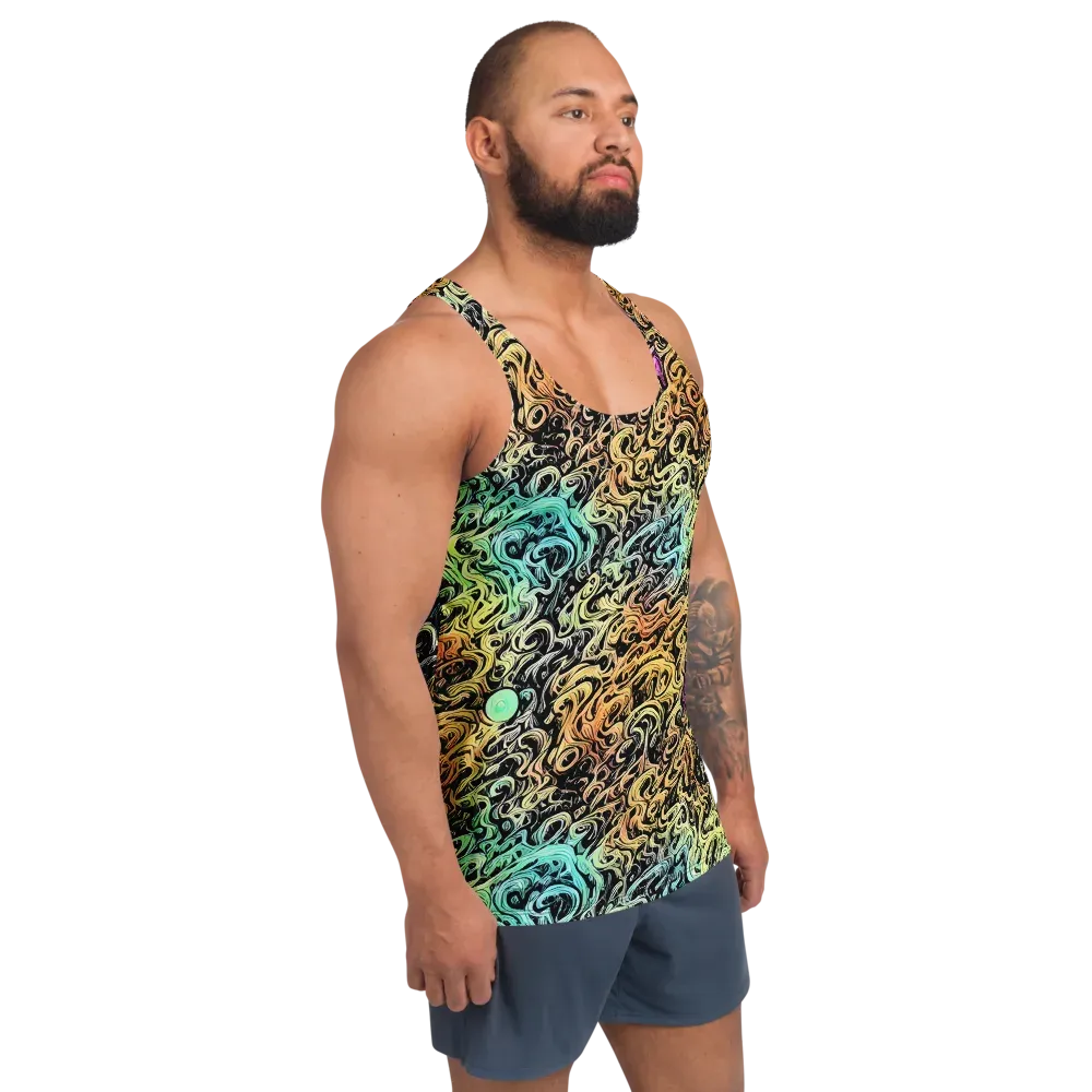 Blacklight Flux on Men's Tank Top — Right Front