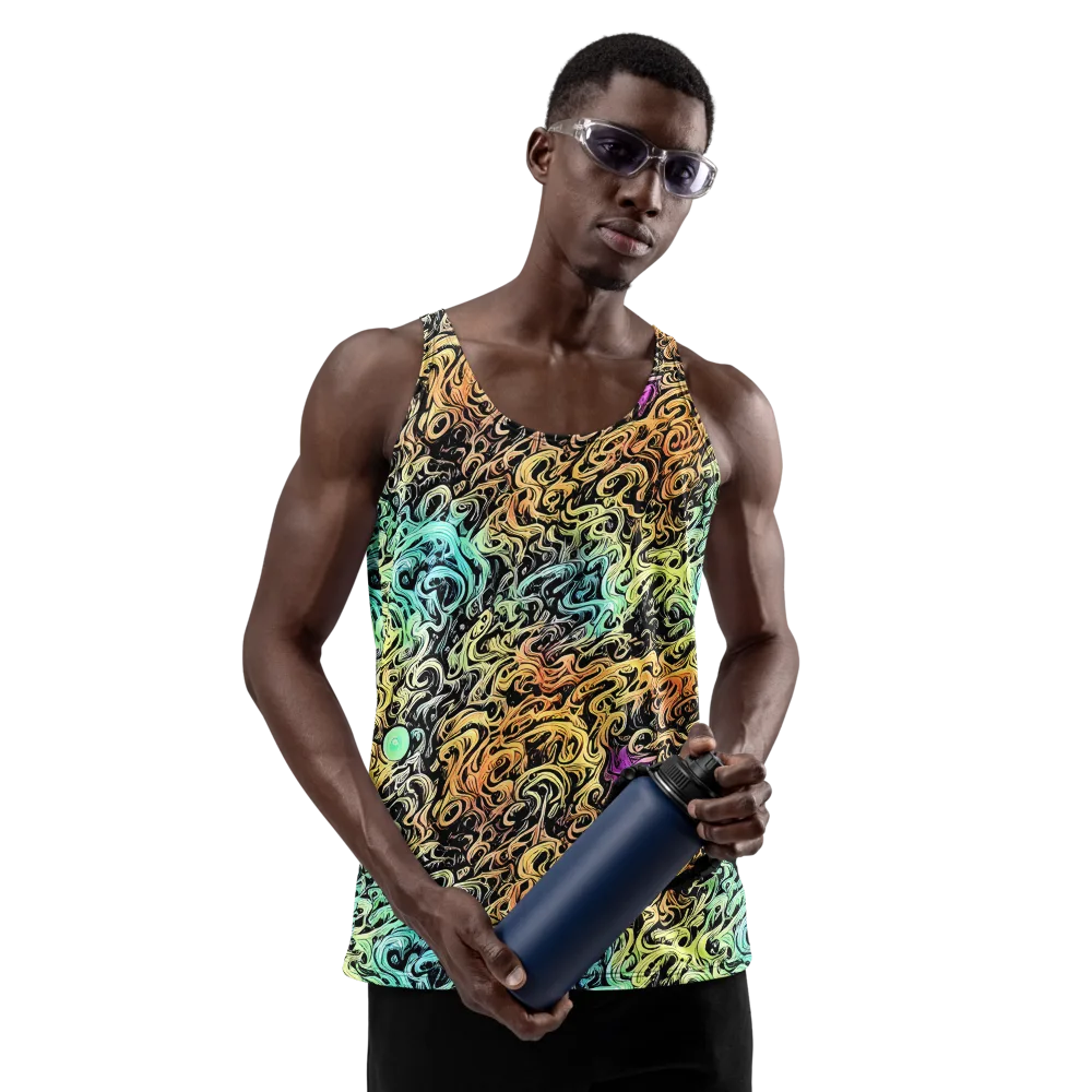 Blacklight Flux on Men's Tank Top — Front