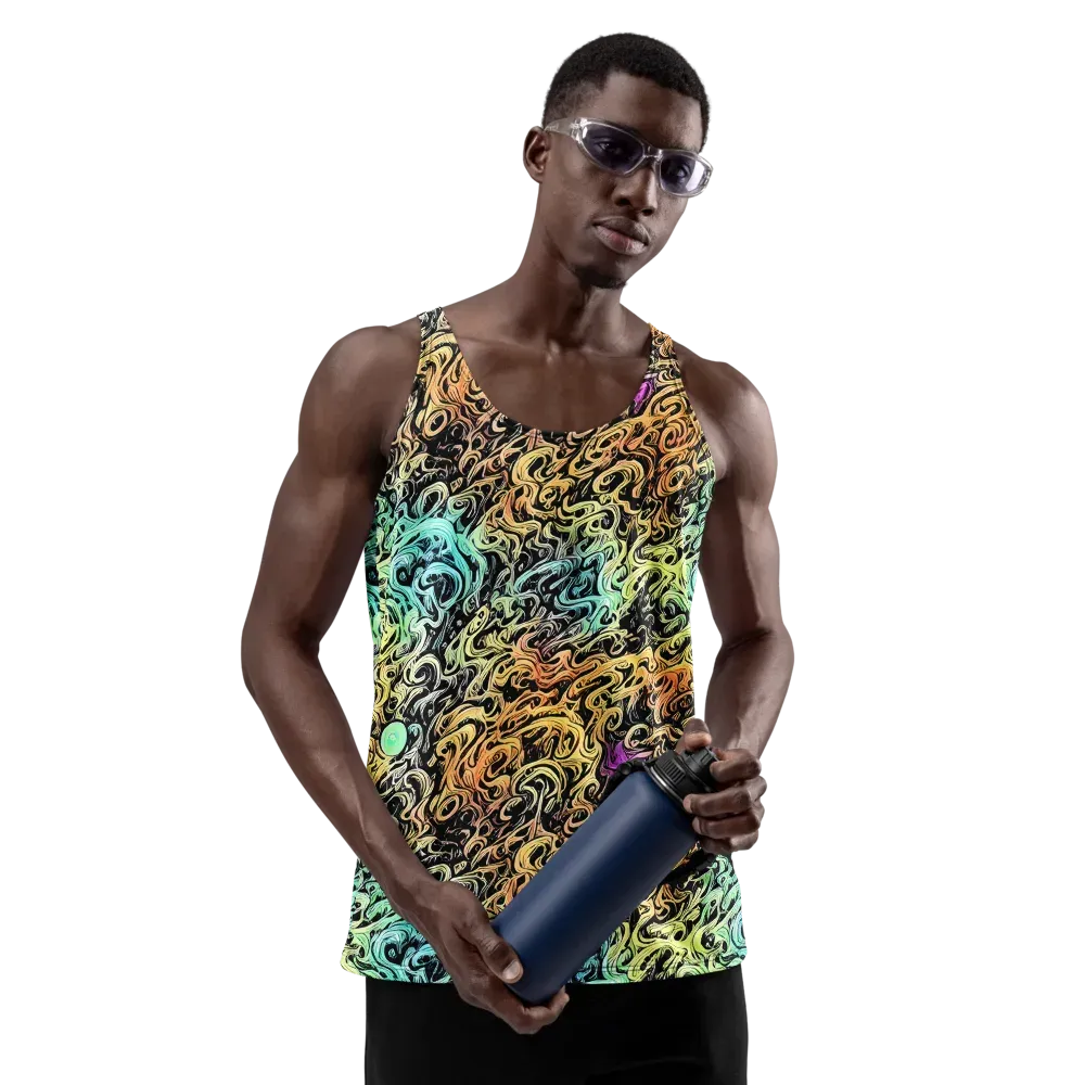 Blacklight Flux on Men's Tank Top — Front