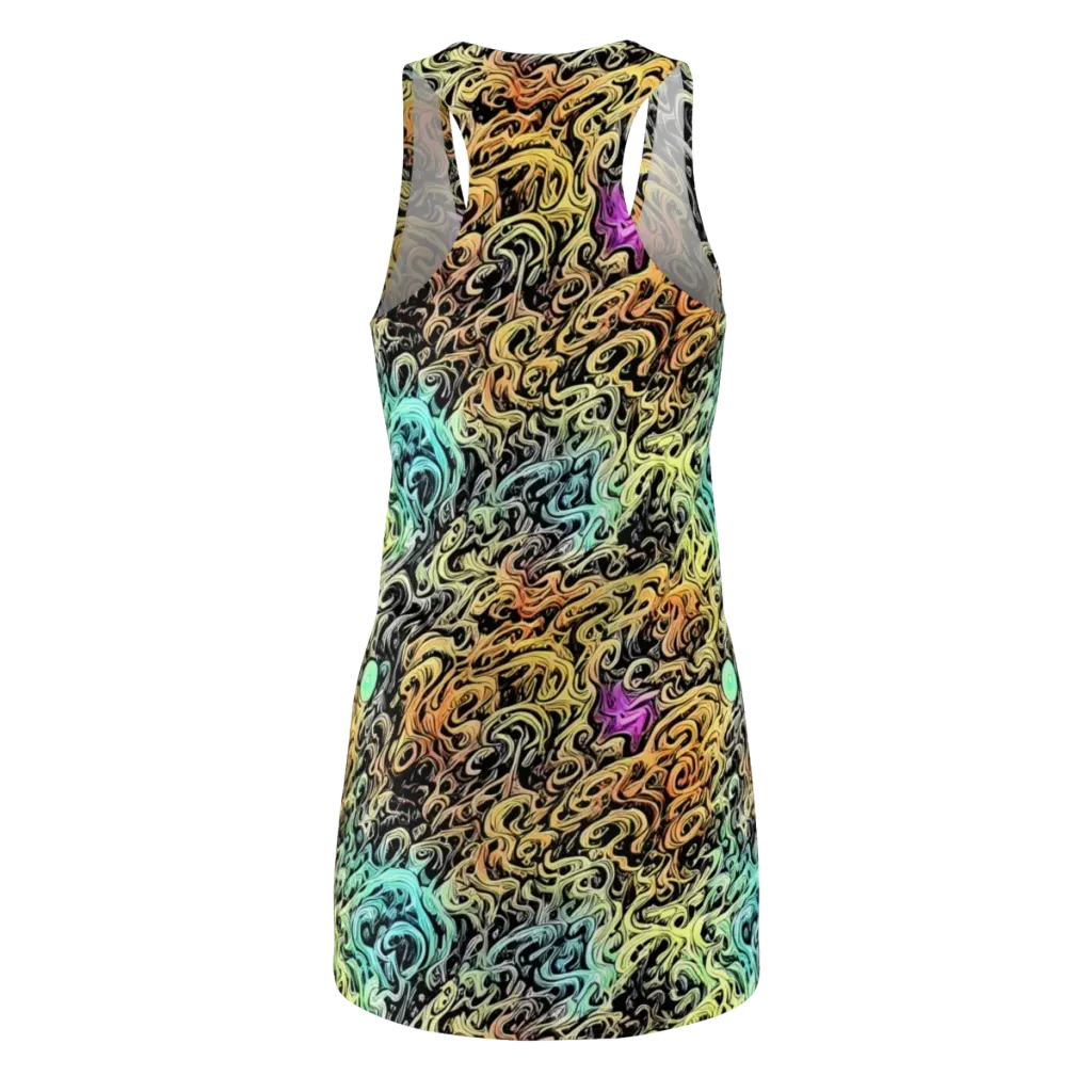 Blacklight Flux on Racerback Dress — Back