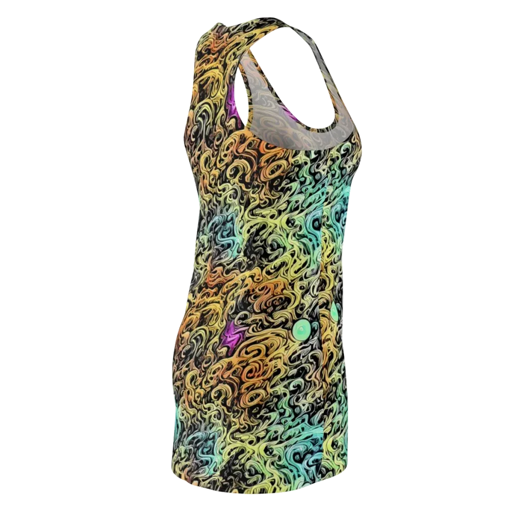 Blacklight Flux on Racerback Dress — Back Side
