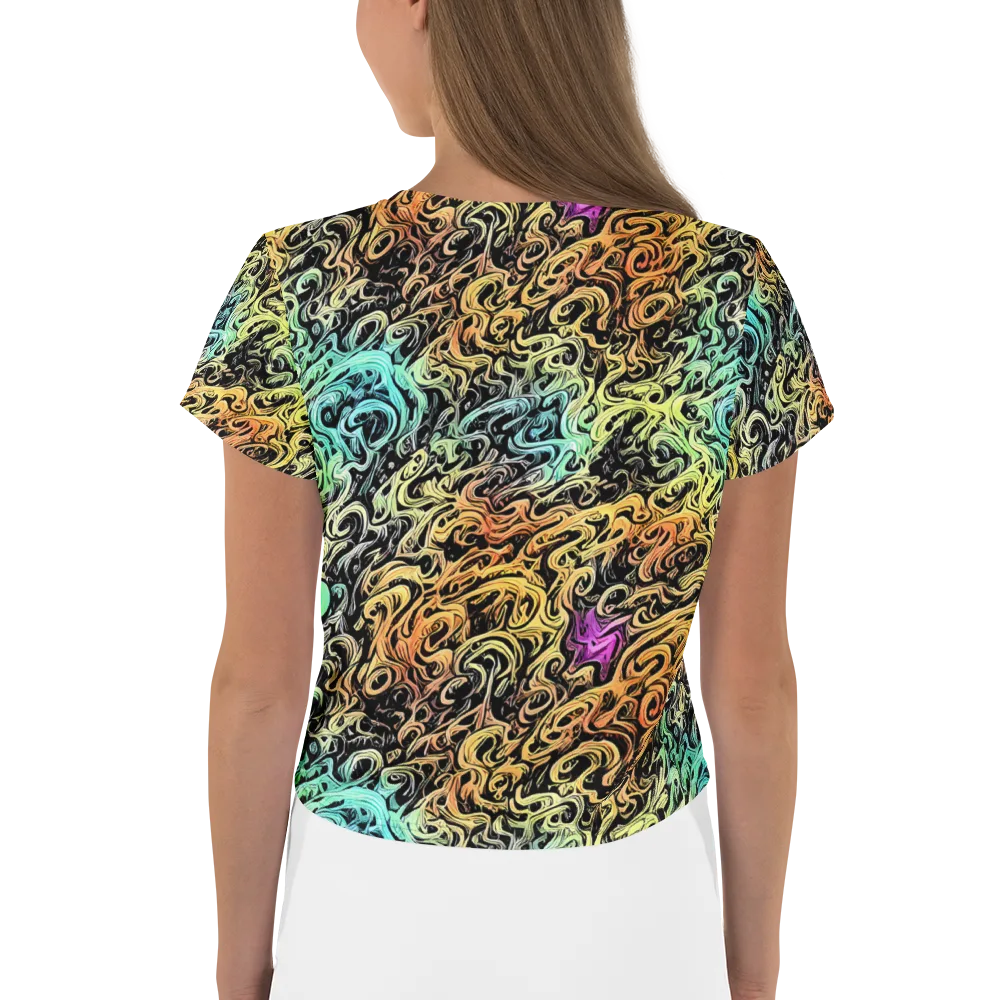 Blacklight Flux on Crop Tee — Back