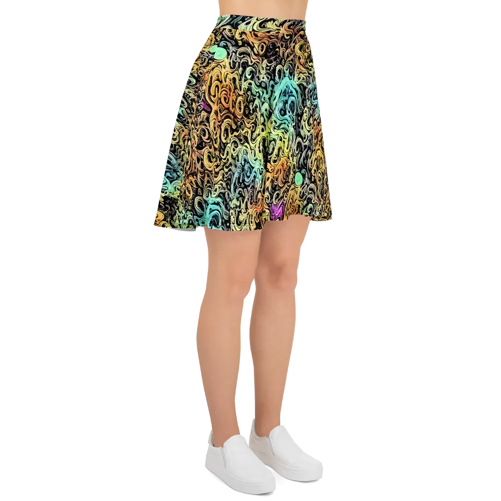 Blacklight Flux on Skater Skirt — Right