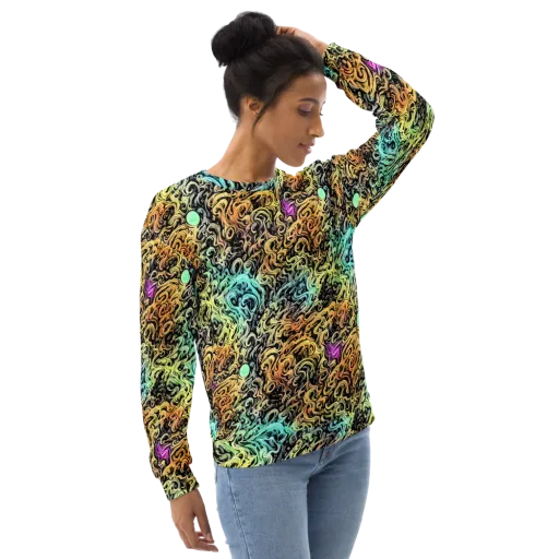 Blacklight Flux on a Sweatshirt