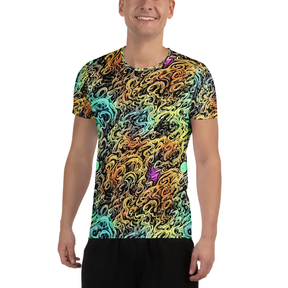 Blacklight Flux on Men's Athletic T-Shirt — Front
