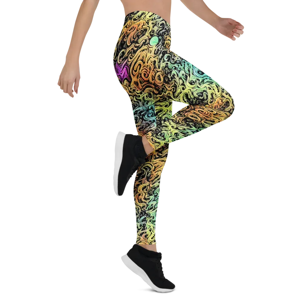 Blacklight Flux on Leggings — Right