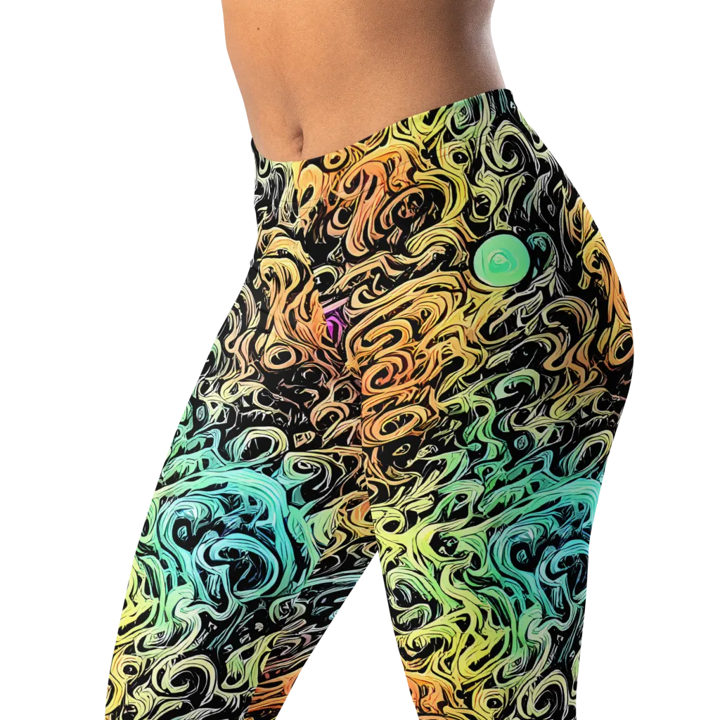 Blacklight Flux on Leggings — Left Front