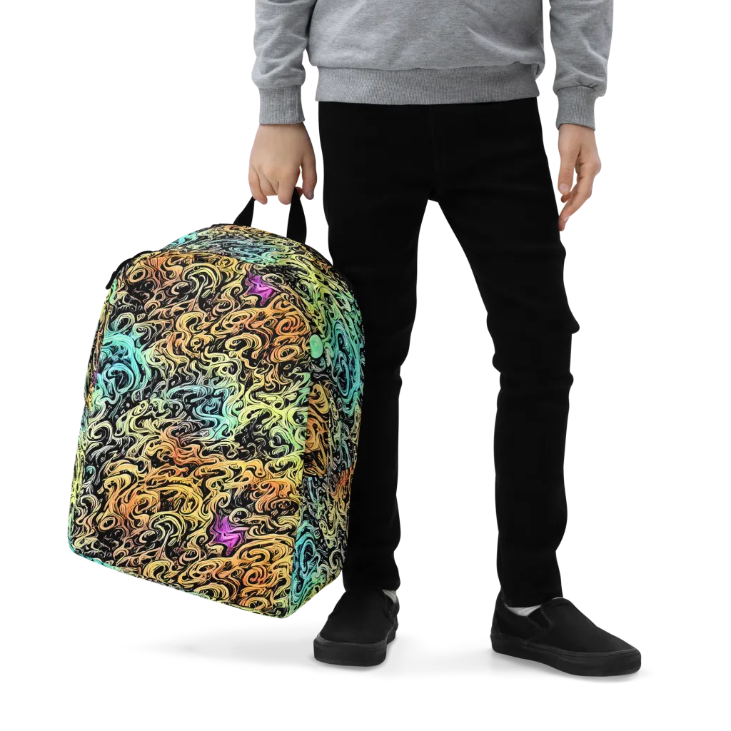 Blacklight Flux on Minimalist Backpack — Zoomed-in