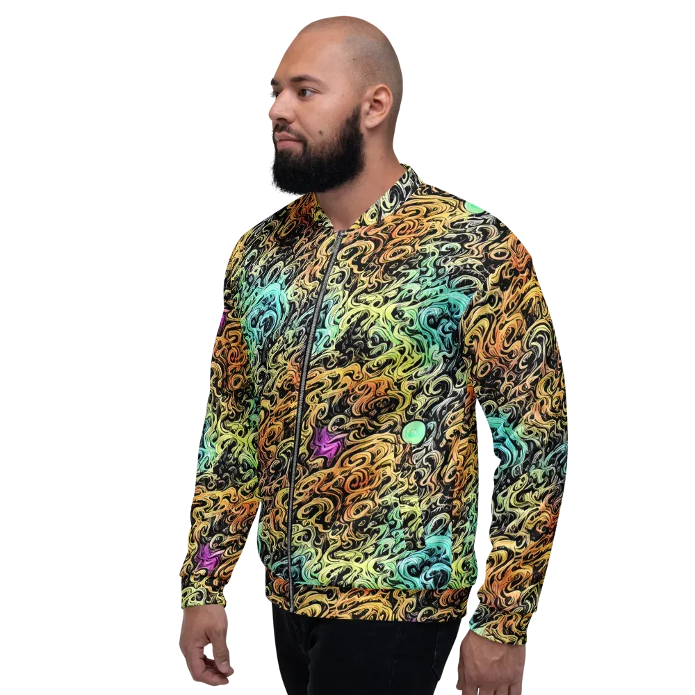 Blacklight Flux on Bomber Jacket — Left