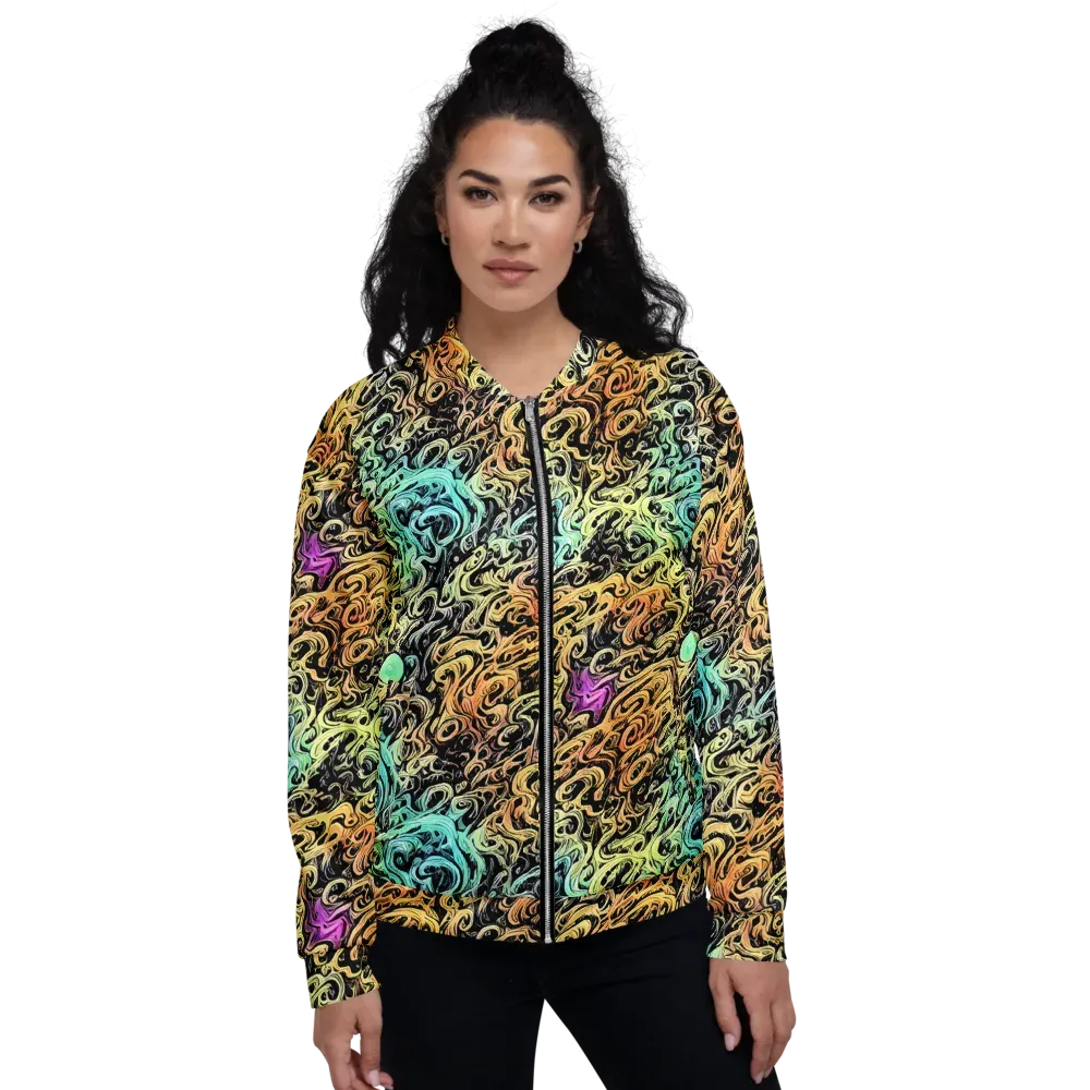 Blacklight Flux on Bomber Jacket — Front