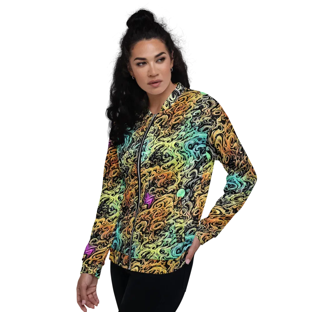 Blacklight Flux on Bomber Jacket — Left
