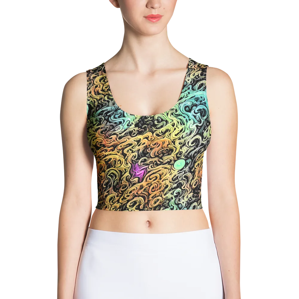 Blacklight Flux on Crop Top — Front