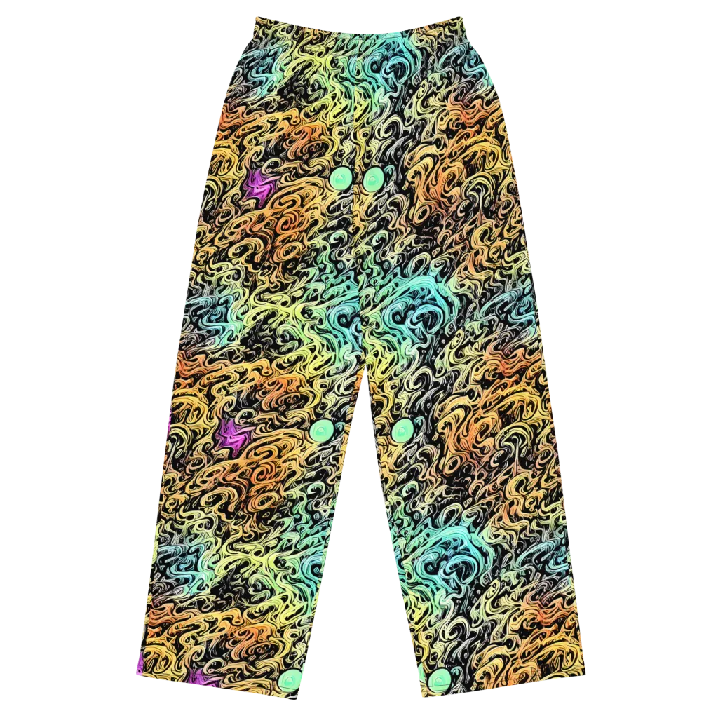 Blacklight Flux on Wide-Leg Pants — Front