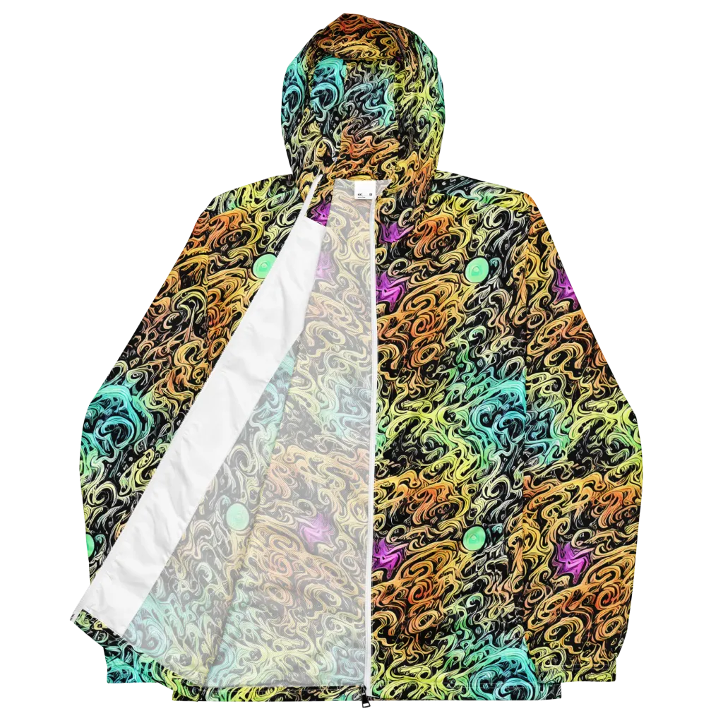 Blacklight Flux on Men's Windbreaker — Front