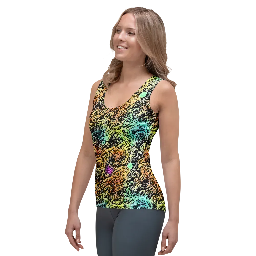 Blacklight Flux on Women's Tank Top — Left Front