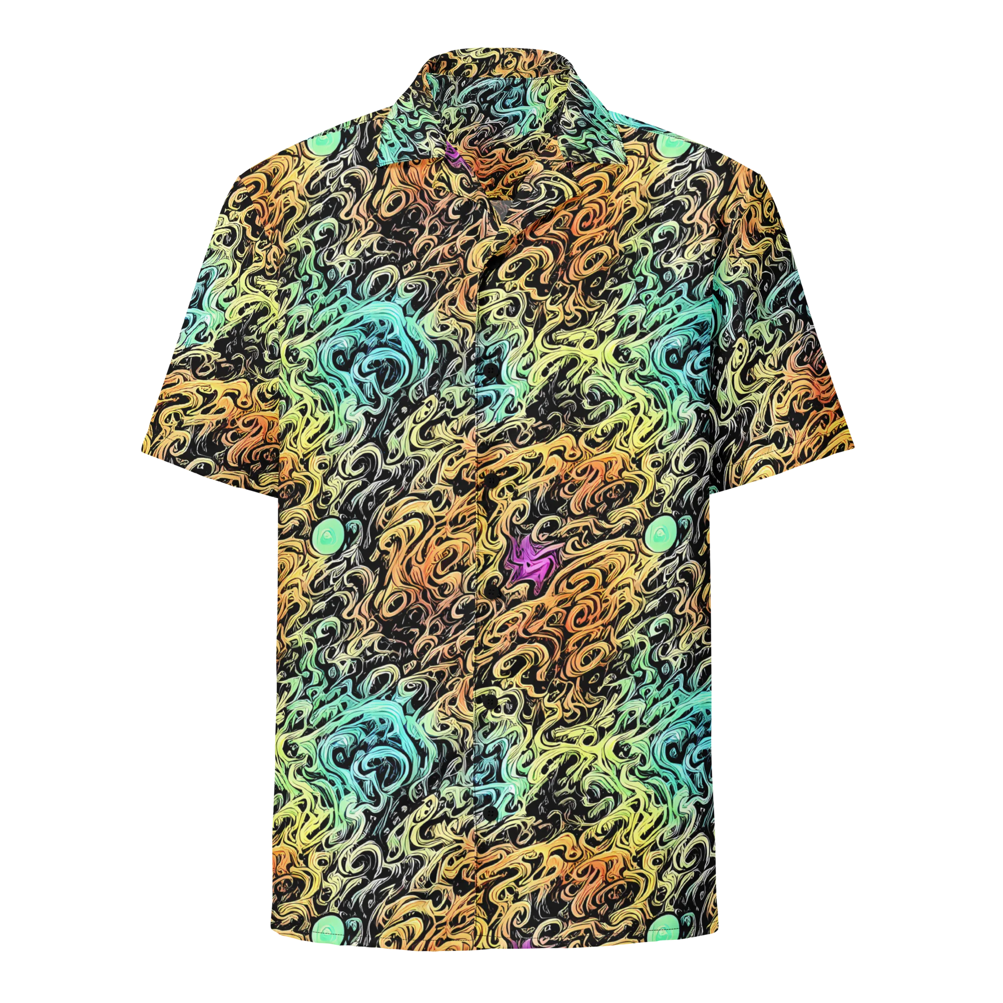 Blacklight Flux on Button Shirt — Front