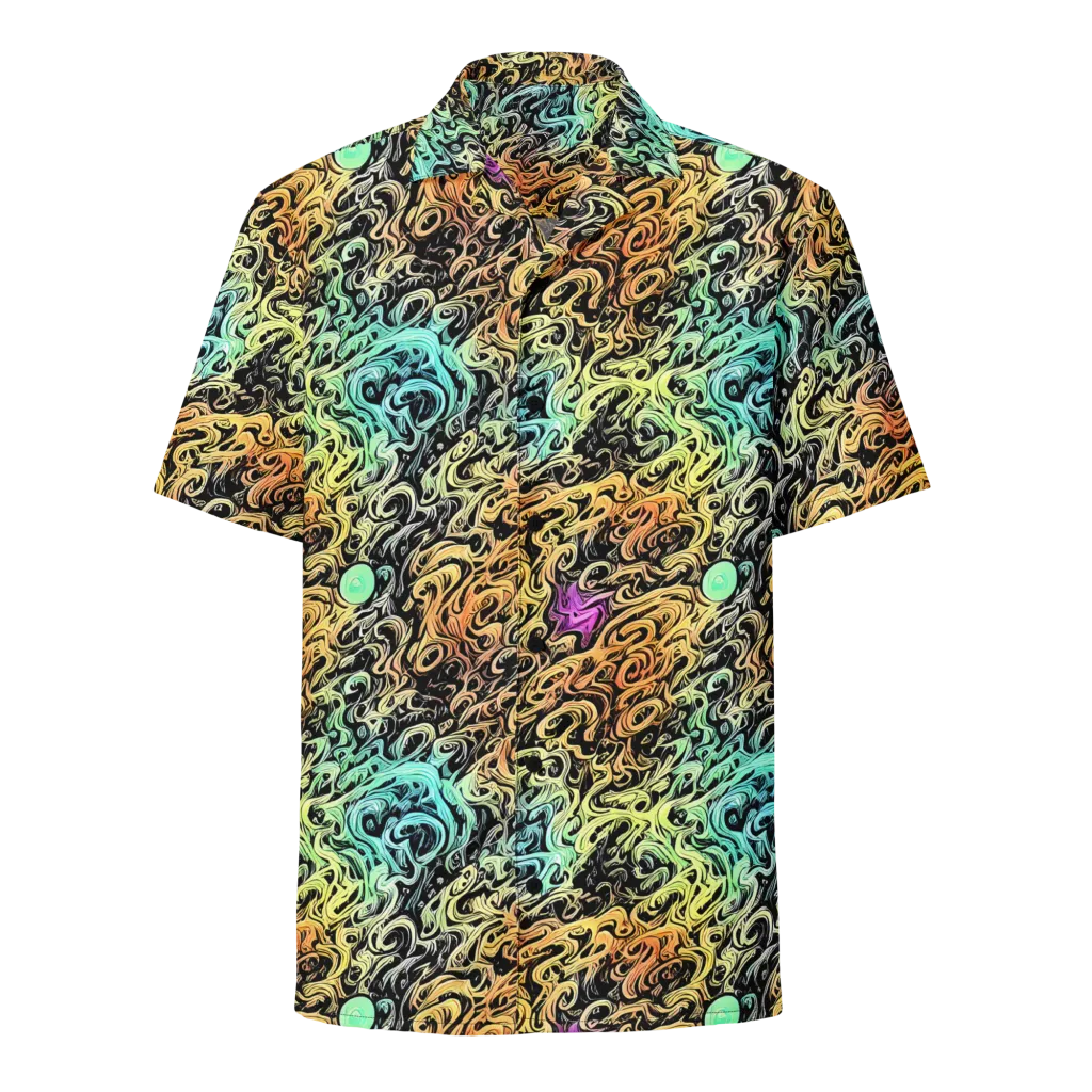 Blacklight Flux on Button Shirt — Front