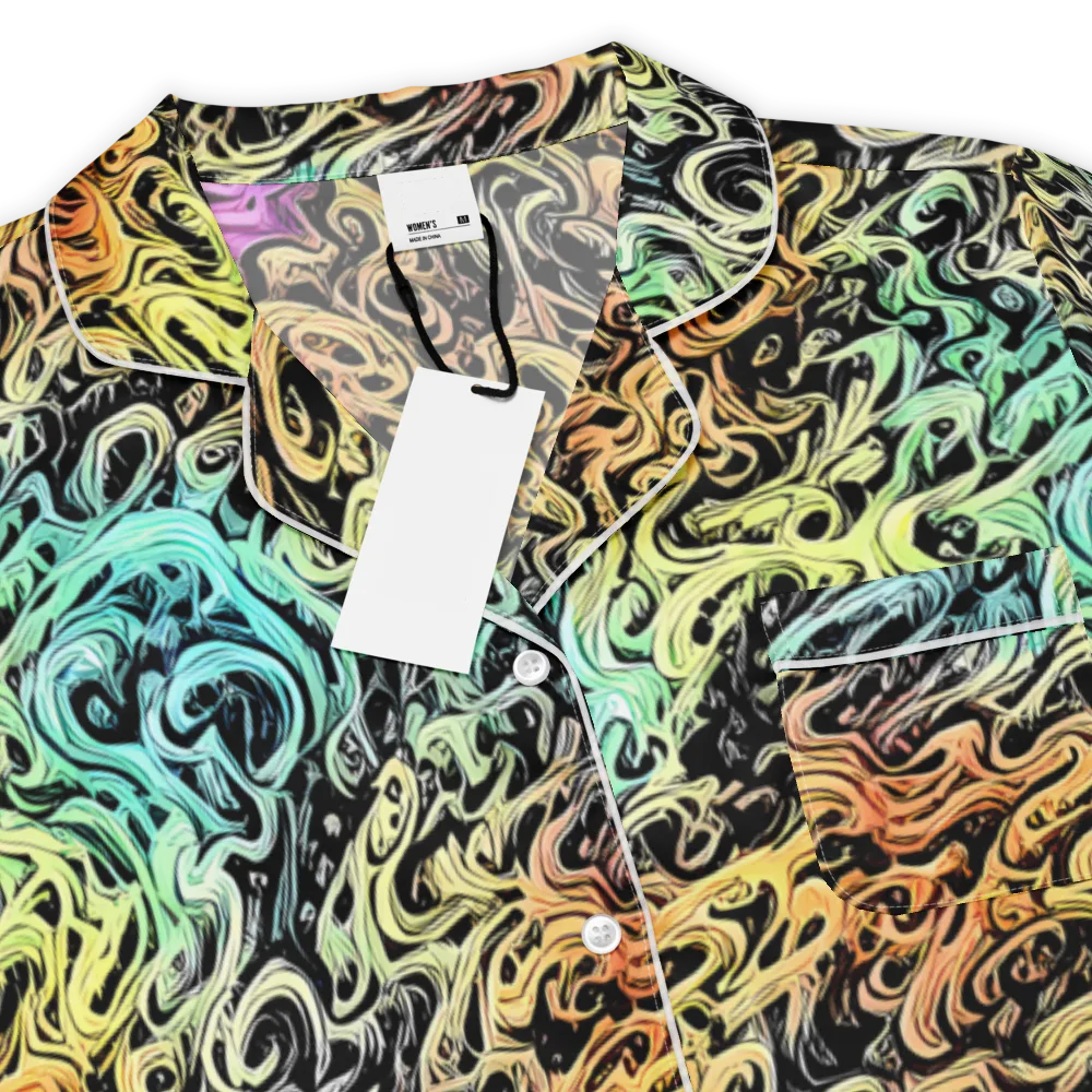 Blacklight Flux on Women's Short Sleeve Pajama Top — Product details
