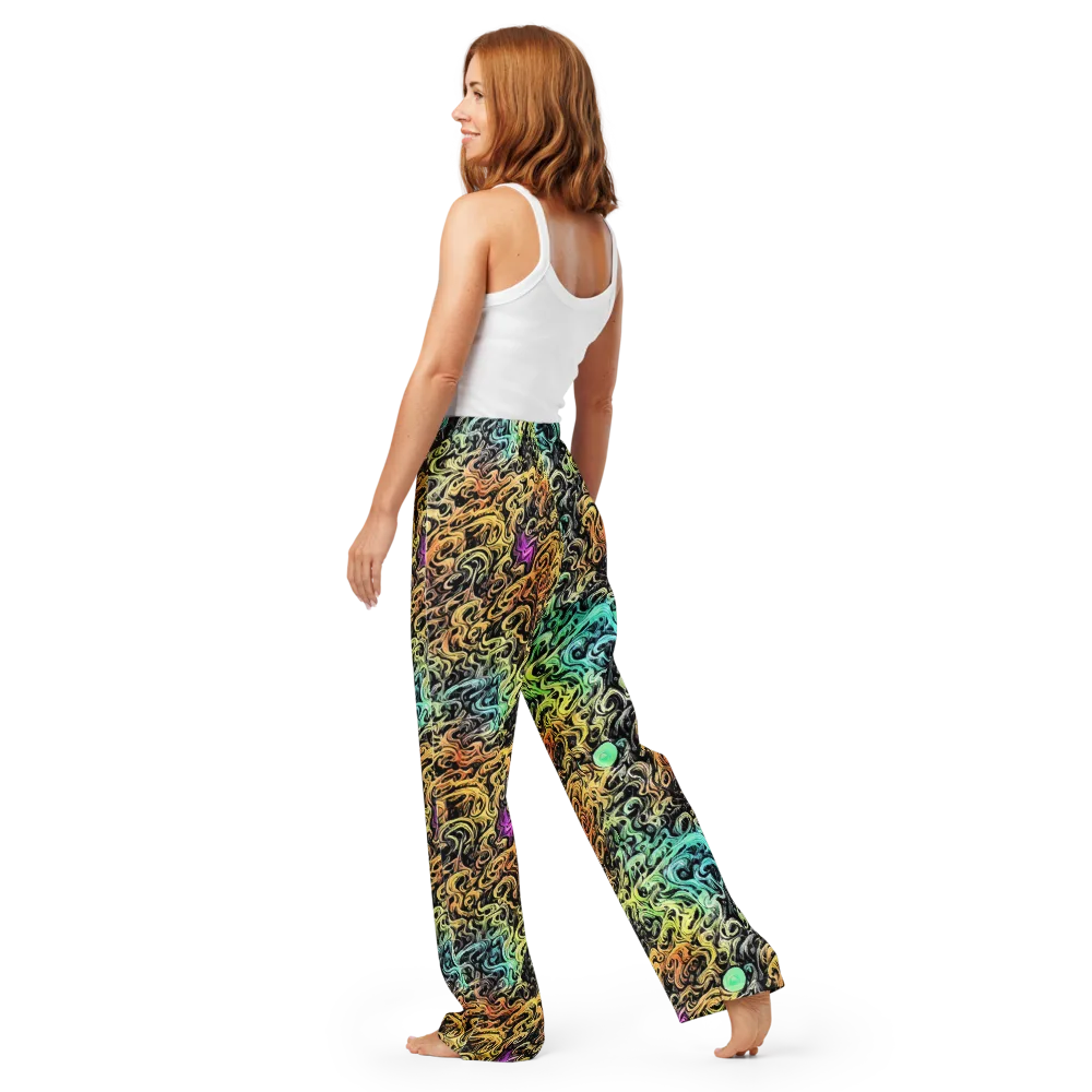 Blacklight Flux on Women's Pajama Pants — Back