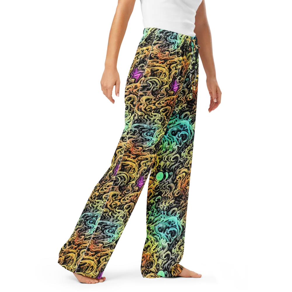 Blacklight Flux on Women's Pajama Pants — Right Front