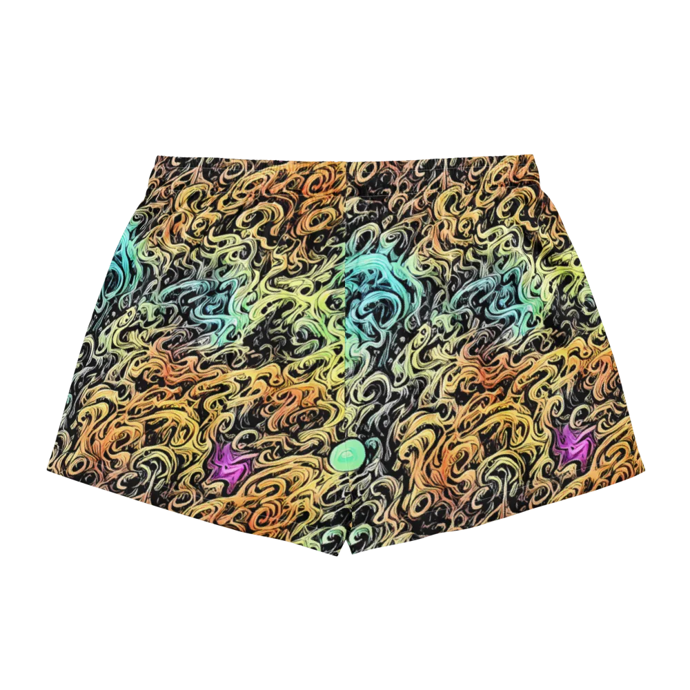 Blacklight Flux on Women's Pajama Shorts — Back