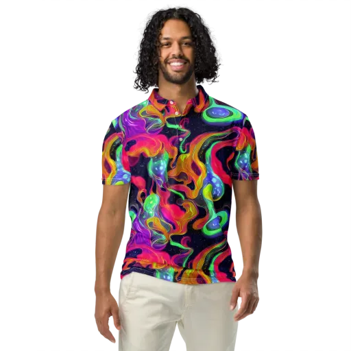Infinite Daydream on a Men's Slim Fit Polo Shirt