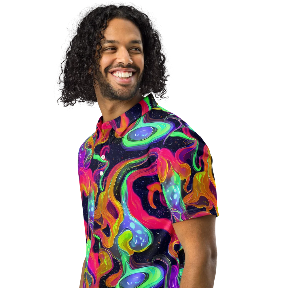 Infinite Daydream on Men's Slim Fit Polo Shirt — Left Front