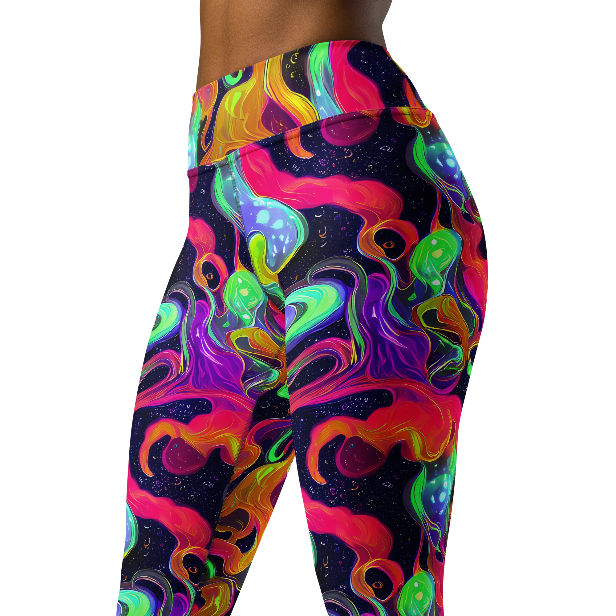 Infinite Daydream on Yoga Leggings — Left Front
