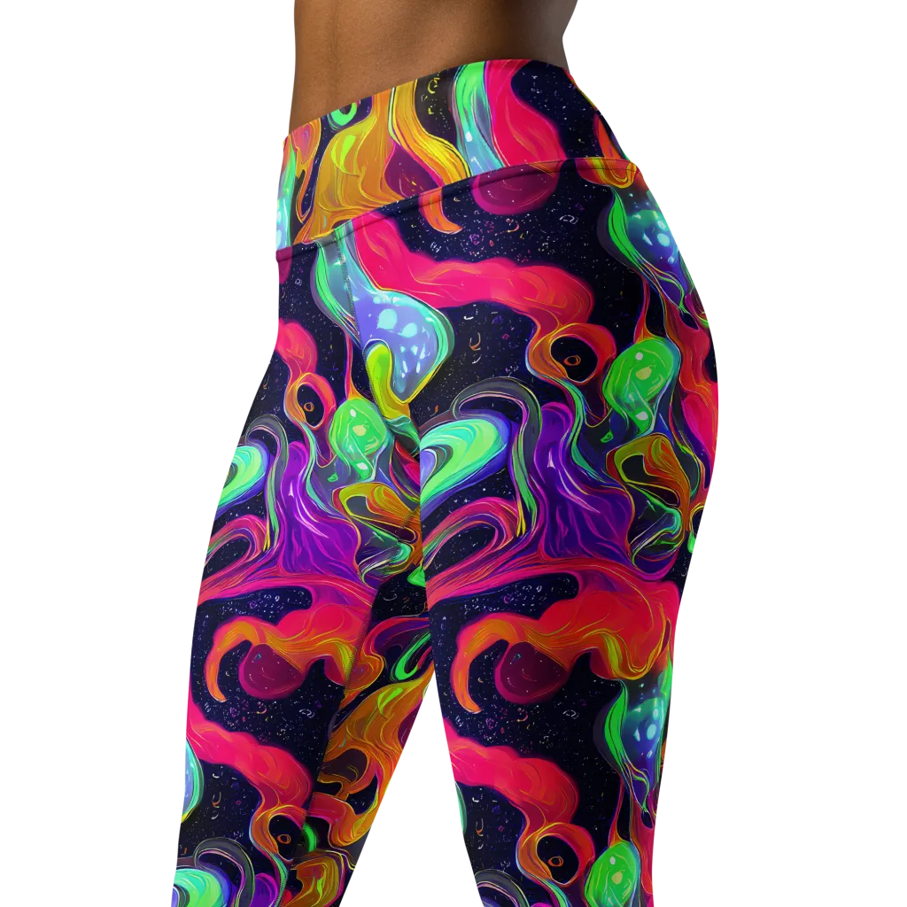 Infinite Daydream on Yoga Leggings — Left Front