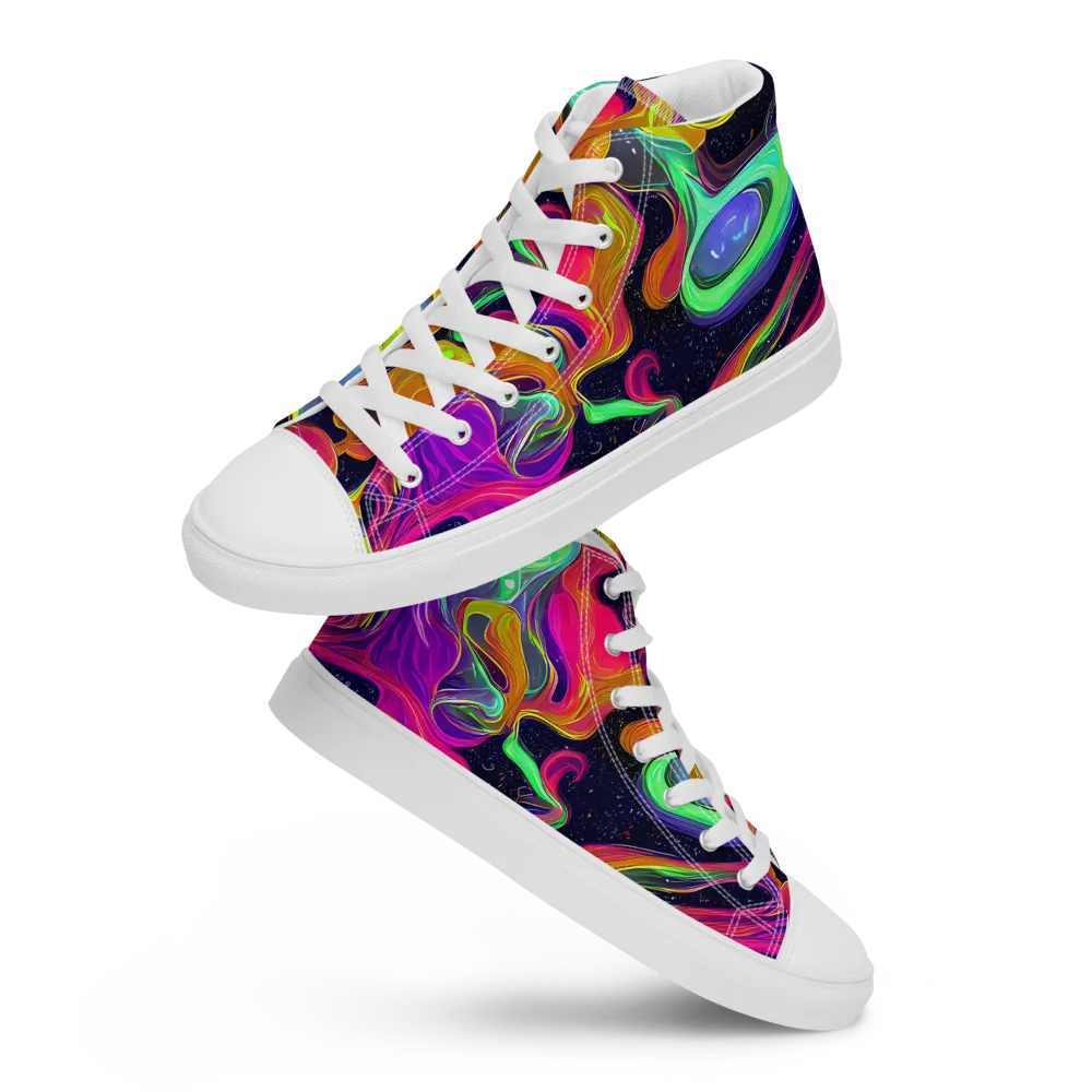 Infinite Daydream on Men's High Top Canvas Shoes — Front