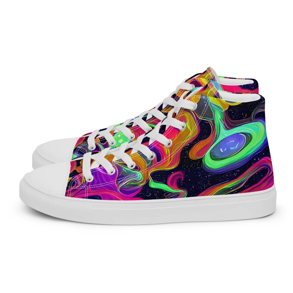 Infinite Daydream on Women's High Top Canvas Shoes — Left