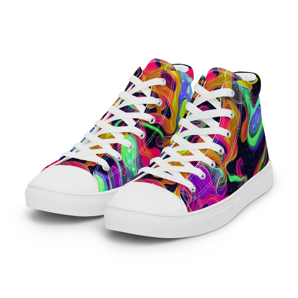 Infinite Daydream on Women's High Top Canvas Shoes — Left Front