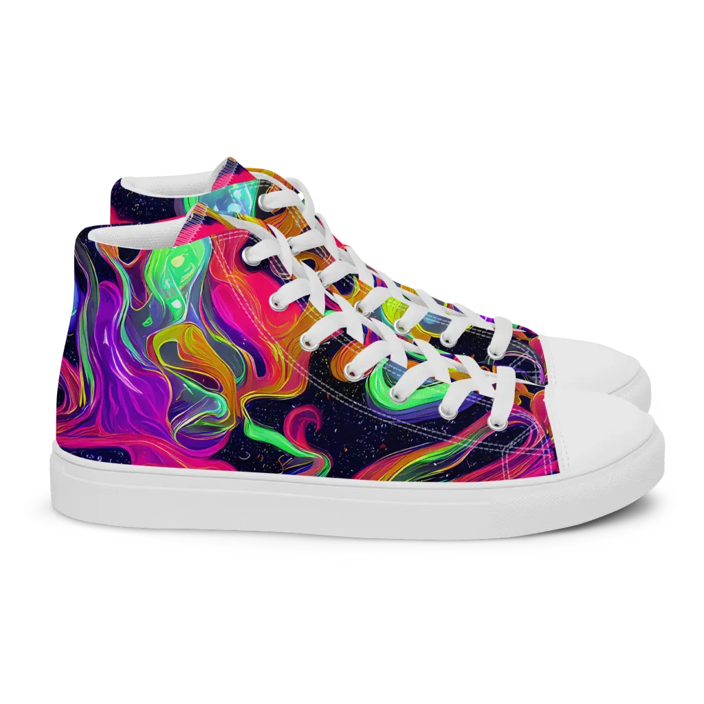 Infinite Daydream on Women's High Top Canvas Shoes — Right