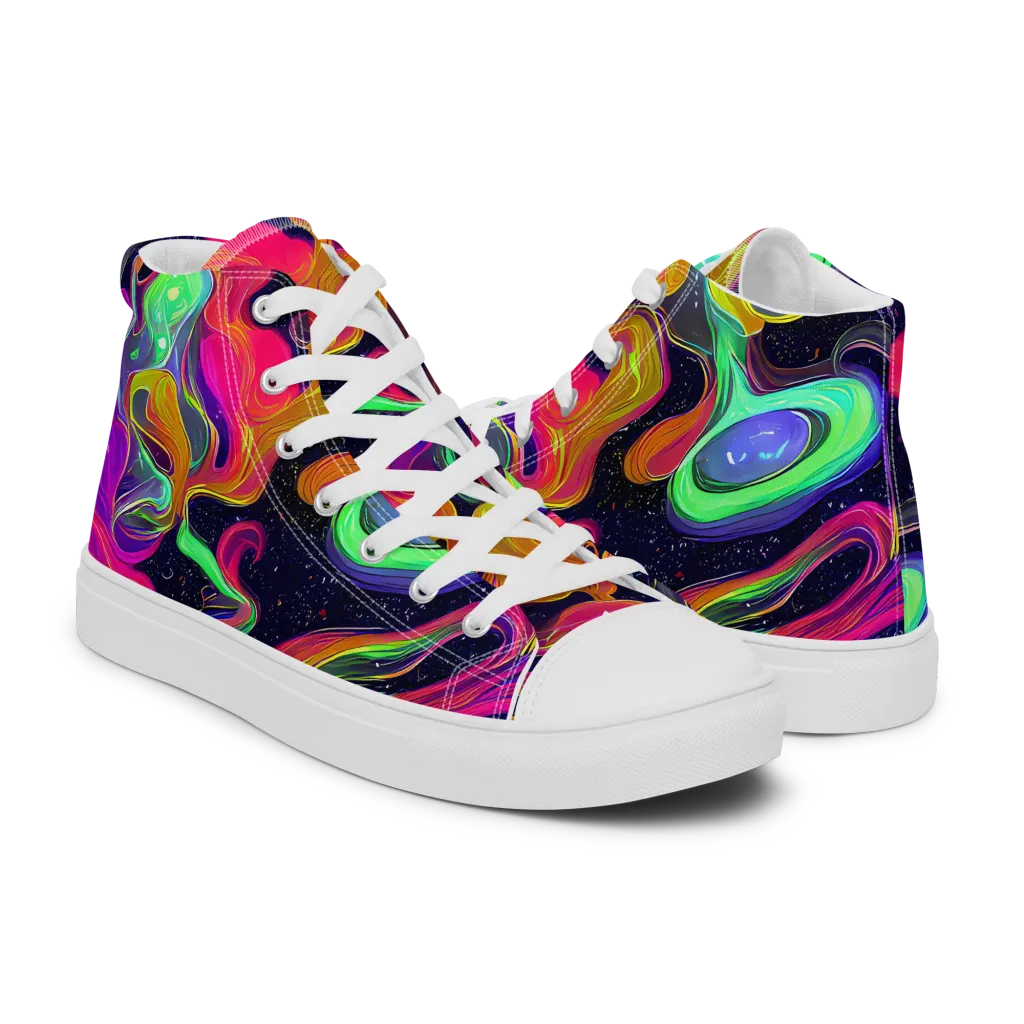 Infinite Daydream on Women's High Top Canvas Shoes — Right