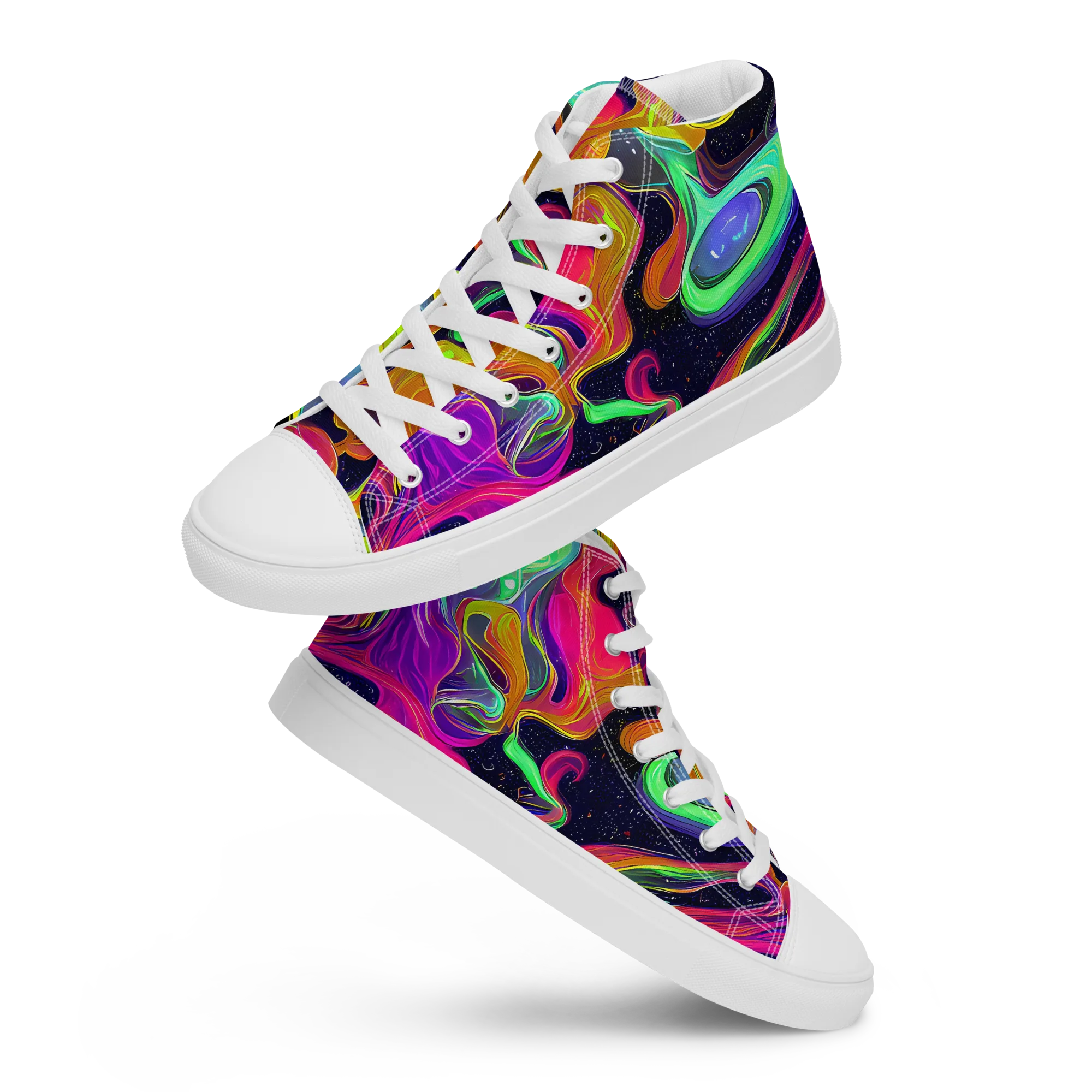 Infinite Daydream on Women's High Top Canvas Shoes — Front