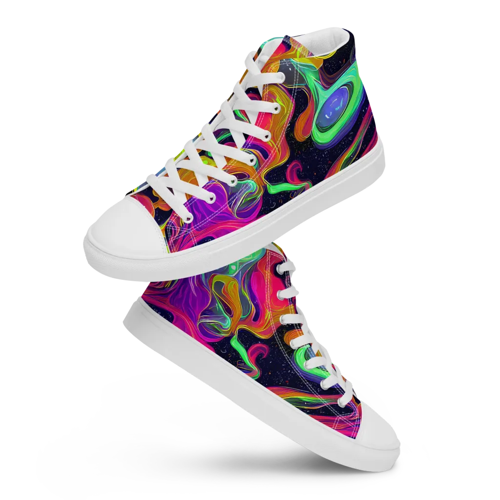 Infinite Daydream on Women's High Top Canvas Shoes — Front