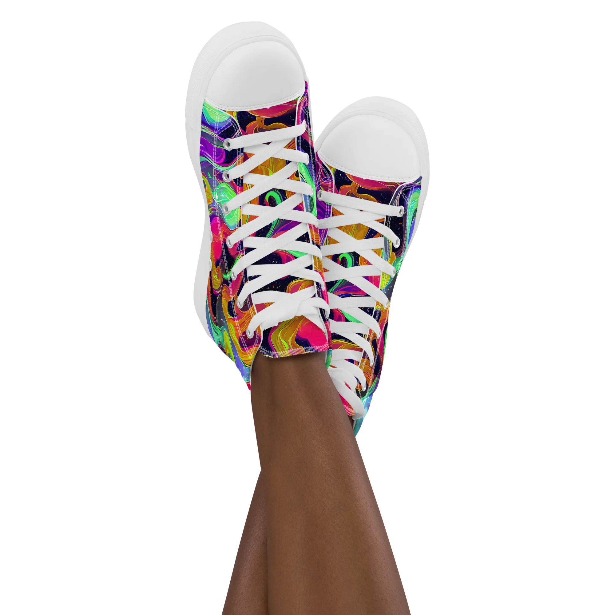 Infinite Daydream on Women's High Top Canvas Shoes — Front