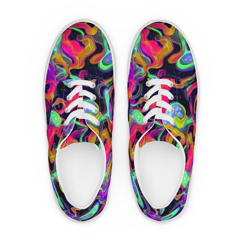 Infinite Daydream on Men's Lace-Up Canvas Shoes — Front