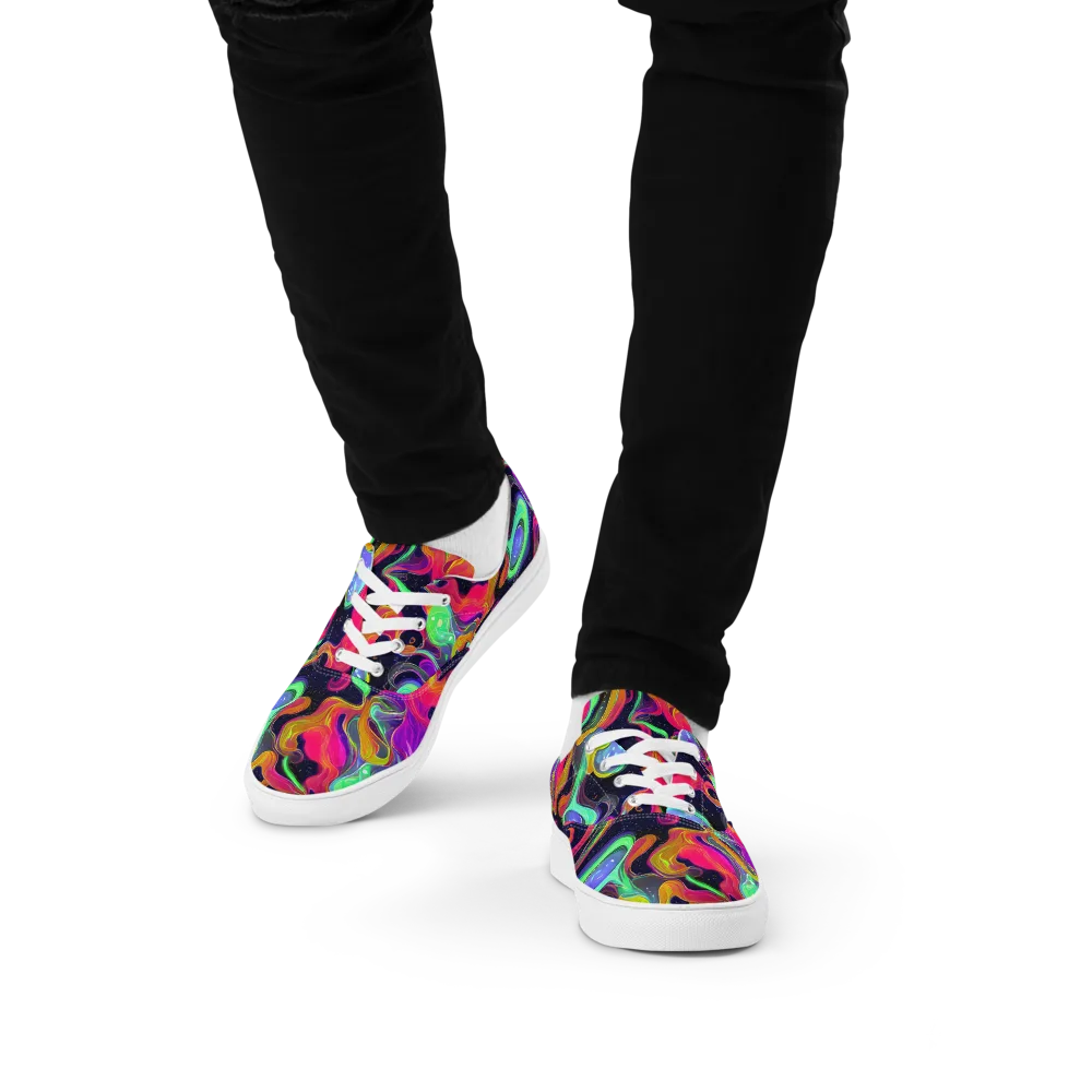 Infinite Daydream on Men's Lace-Up Canvas Shoes — Front