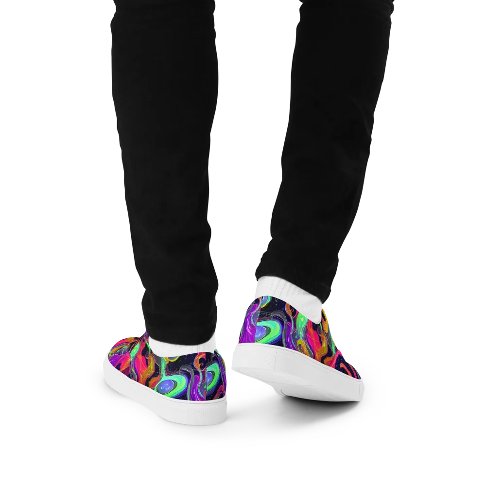 Infinite Daydream on Men's Lace-Up Canvas Shoes — Back