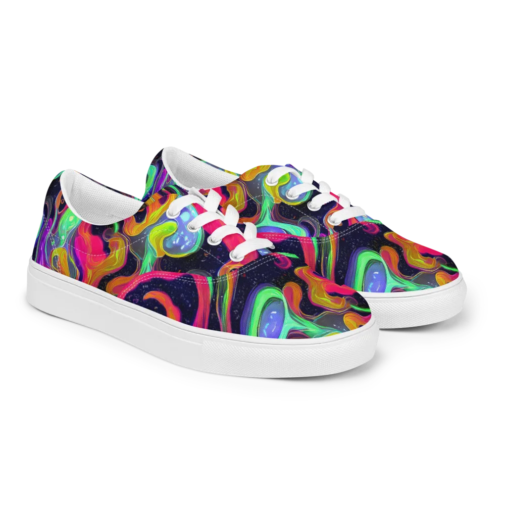 Infinite Daydream on Men's Lace-Up Canvas Shoes — Right Front