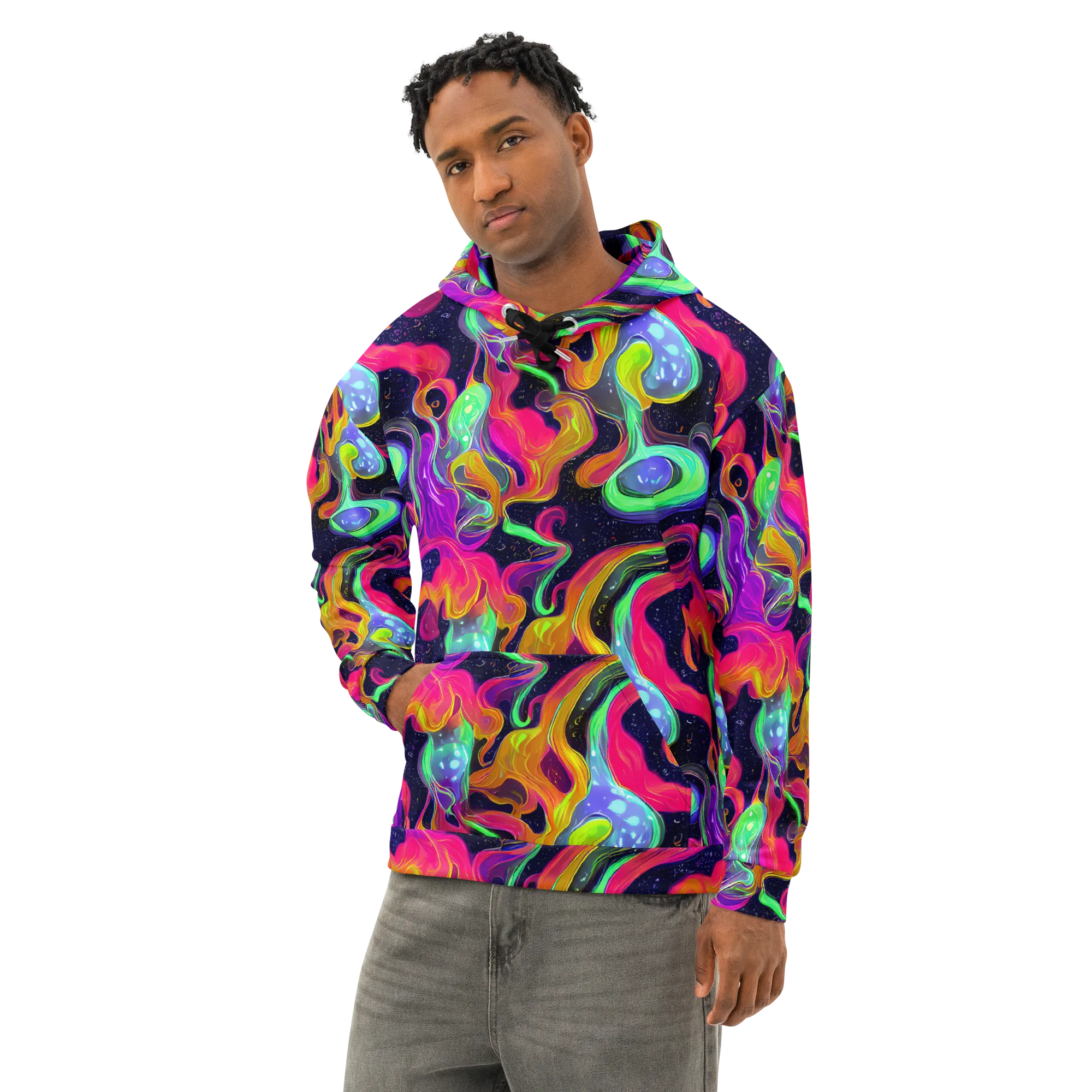 Infinite Daydream on Cotton Hoodie — Left Front
