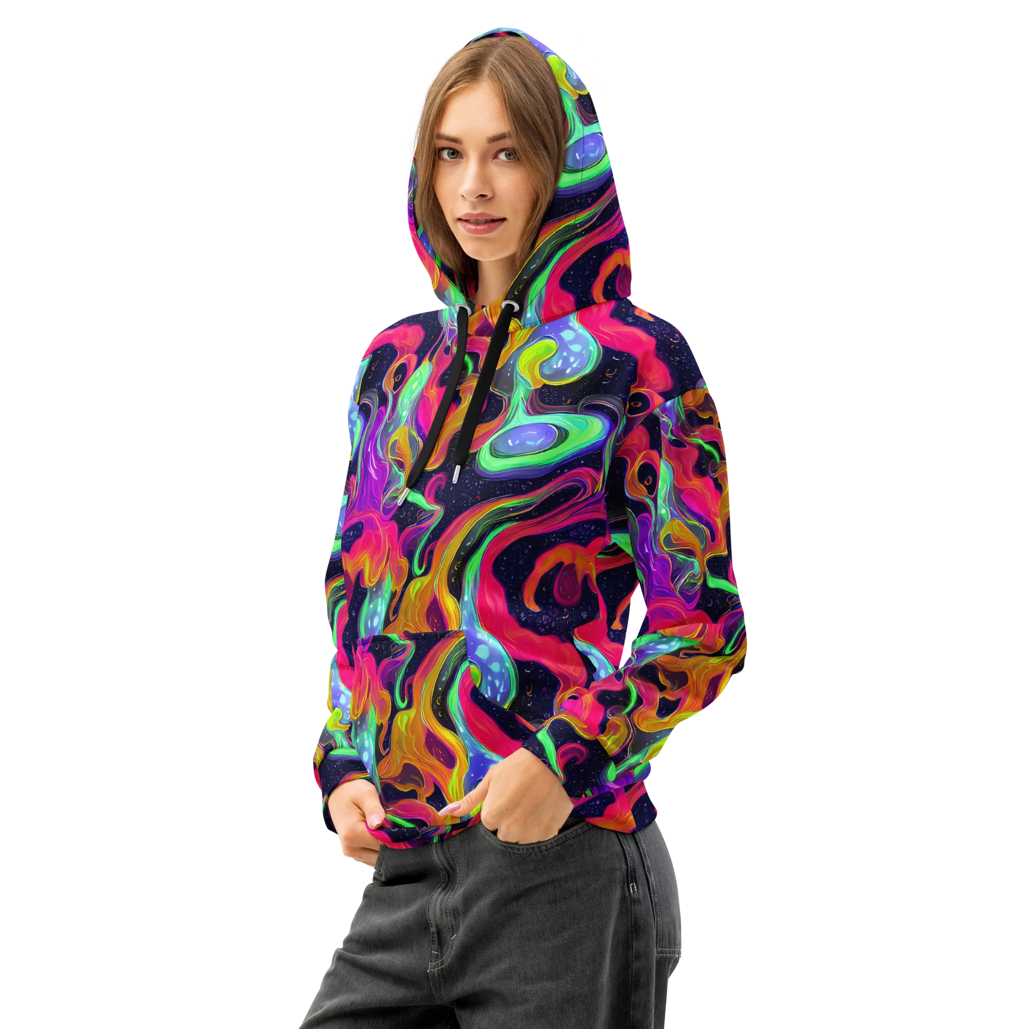 Infinite Daydream on Cotton Hoodie — Left Front
