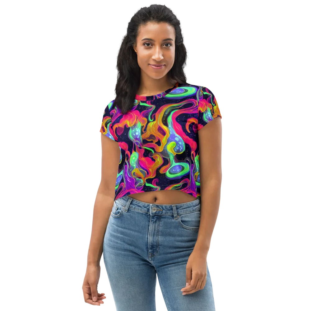 Infinite Daydream on Crop Tee — Front