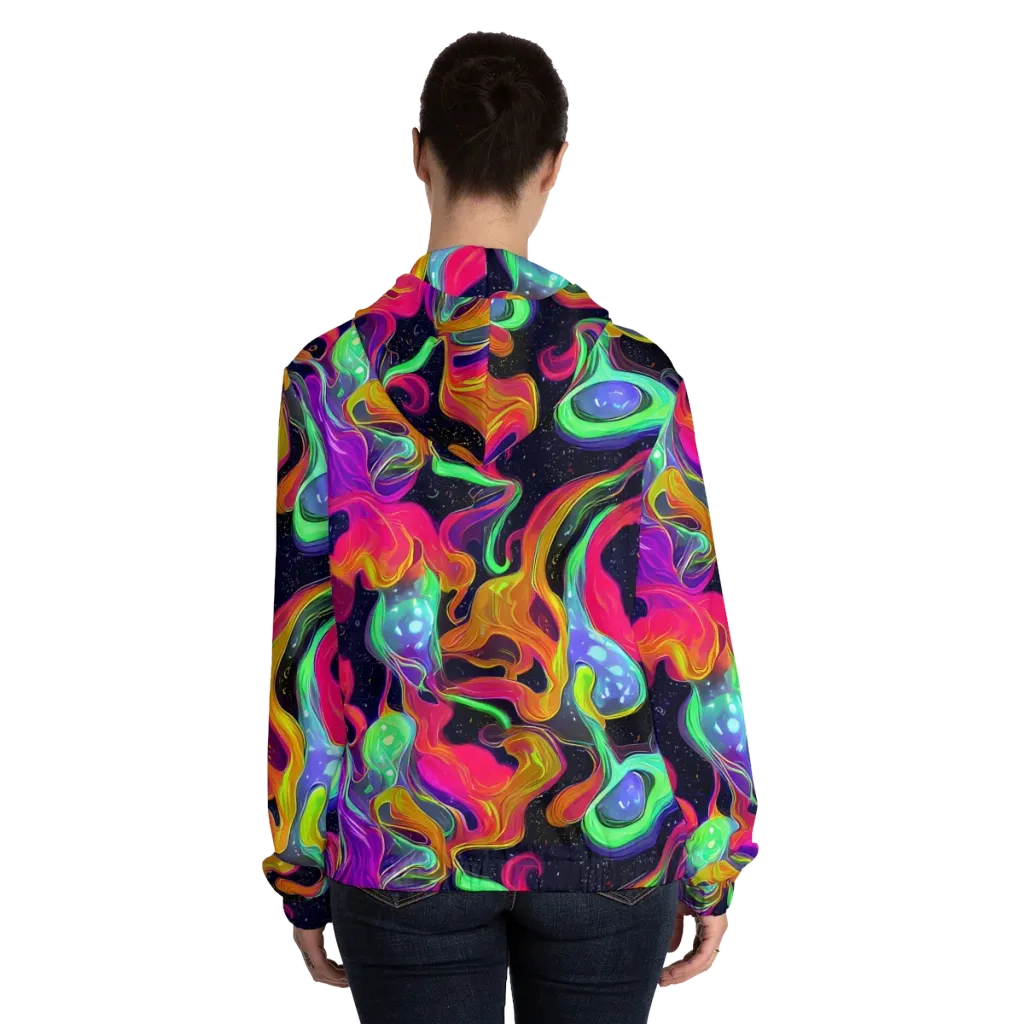 Infinite Daydream on Women's Full-Zip Hoodie — Back On Person