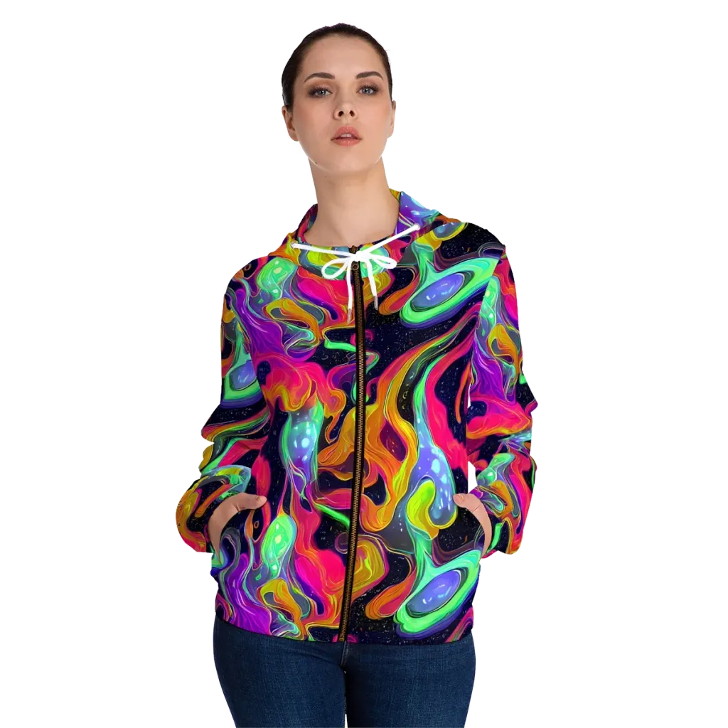 Infinite Daydream on Women's Full-Zip Hoodie — Front On Person